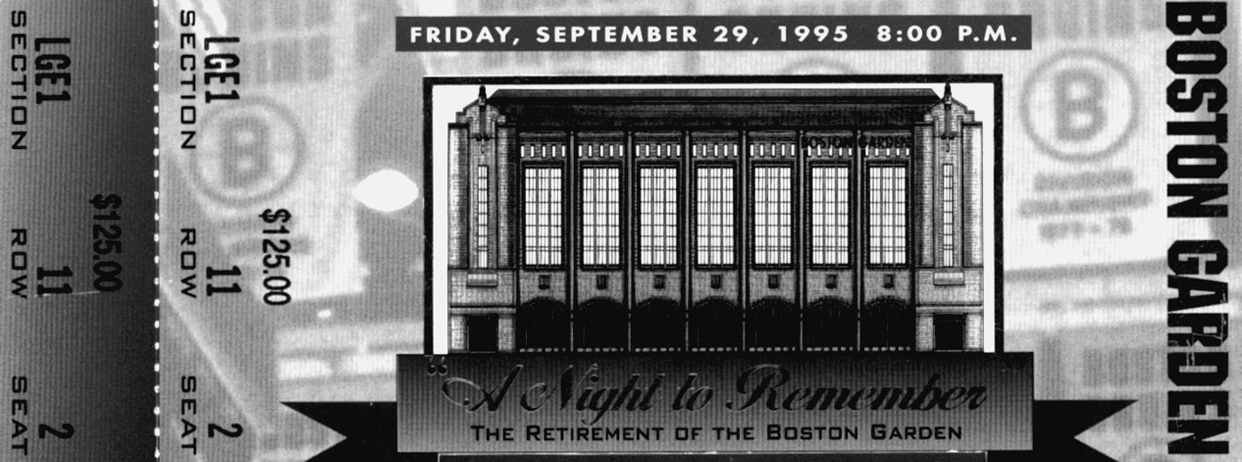 Old Boston Garden Seating Chart