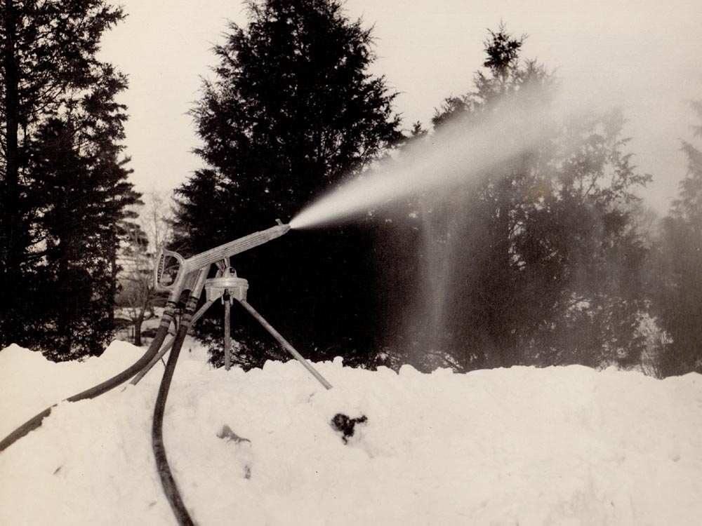 First Artificial Snow Falls on Mt. Greylock