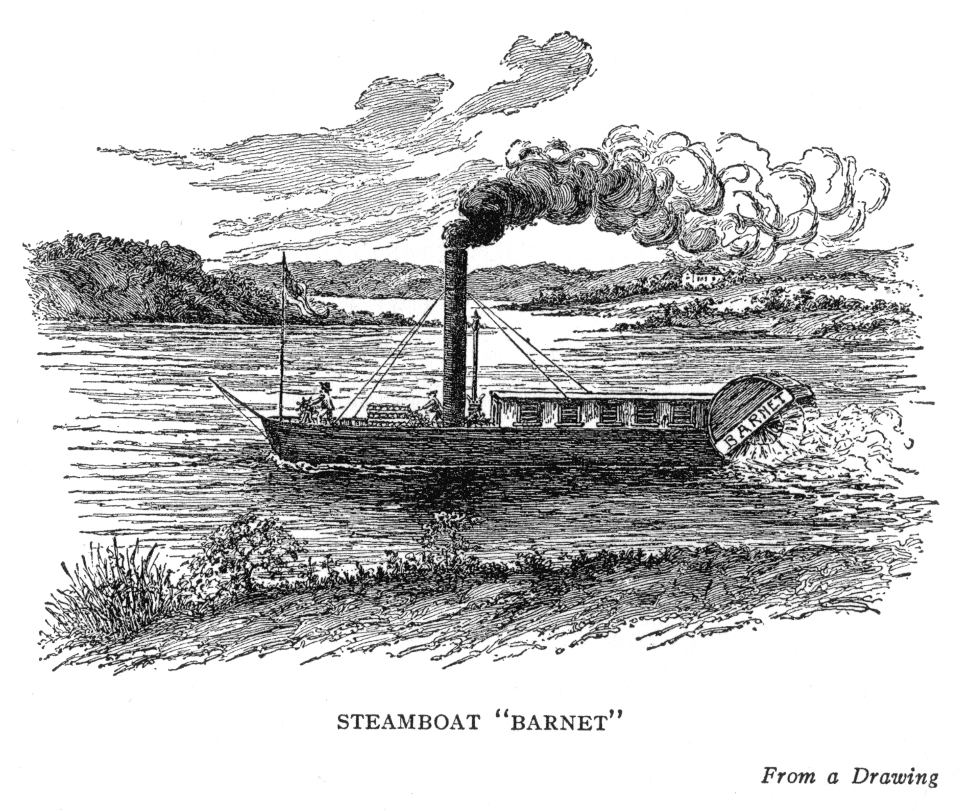 First Steamboat Passes Through South Hadley Canal